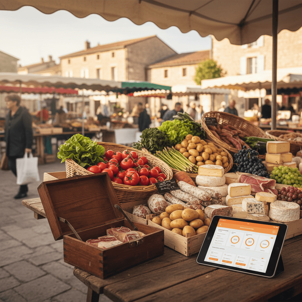 Food market stallholder management software